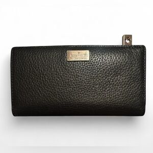 Kate Spade Black Pebbled Leather Wallet